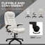 Chaise de bureau blanche à hauteur réglable et fonction de vibration chauffante,