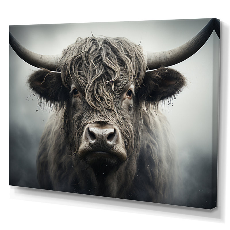 Bétail murmure de la sagesse II - Bétail, art mural, H 30 po x l 40 po x P 1,5 po, Toile tendue