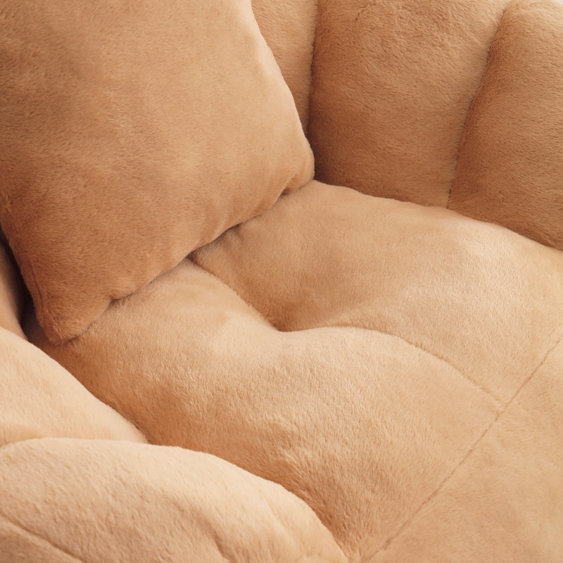 Fauteuil à billes avec repose-pieds, Kaki
