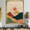 «Sunrise Mirror Of Mountains Landscape», impression sur toile de style Mid-Century moderne, art mural moderne Mid-Century