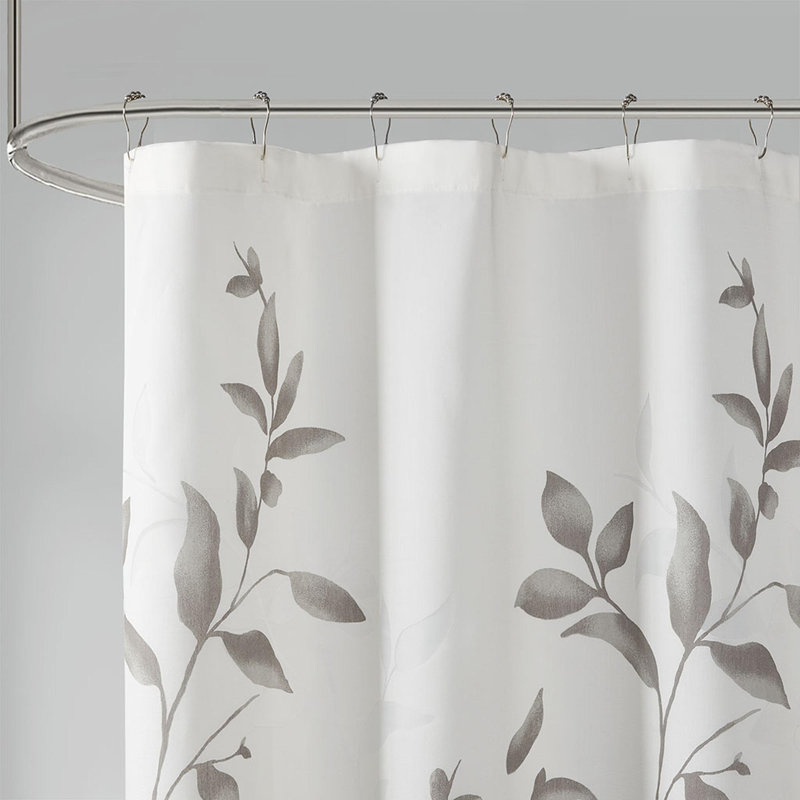 Rideau de douche imprimé l 72 po x L 72 po, Gris
