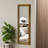 Elegant Gold Framed Pier Mirror, 15.7 x 41.3 x 1.2 inches | 100% MDF with Ecological Flotal-E Glass | Wall-Mountable, Traditional Design | Perfect for Entryways, Living Rooms, and Bedrooms, Stylish Home Decor-1332588592
