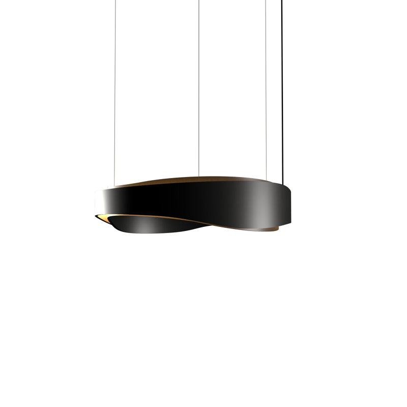 Horizon 1 - Light LED Pendant, 8.07" H x 23.62" W x 23.62" D, Charcoal