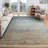 Ehlena Distressed Ombre Blue/ Beige Area Rug-380132457