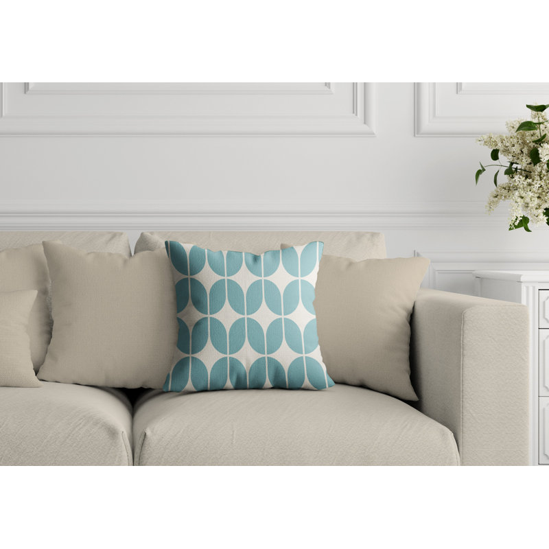Housse et insert de coussin extérieur d'extérieur, Aqua, 17 po x 17 po, Carré