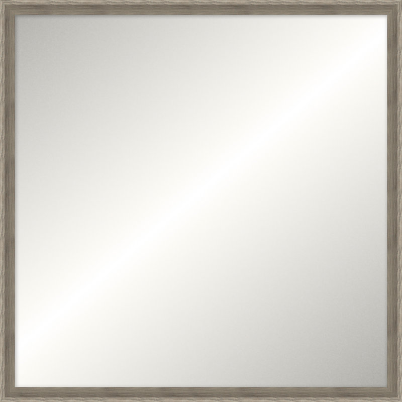 Gray Ridgeline Mirror, Square 23.5" x 23.5", Non-Beveled