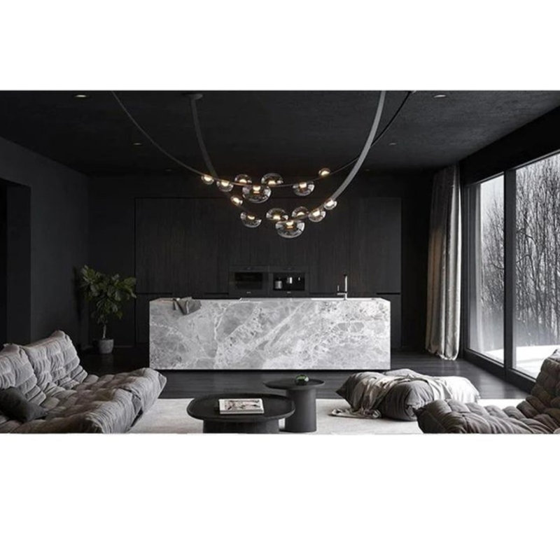 Higuchi 14 - Light Black Geometric Pendant