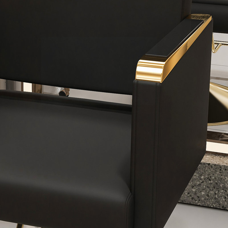 Fauteuil de coiffeur pivotant à 360 ° - Fauteuil de coiffeur professionnel avec pompe, fauteuil de coiffure non inclinable pour équipement de salon de beauté Spa Spa (lot de 1)