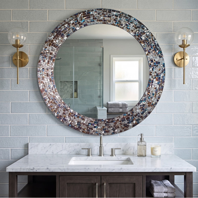 Miroir mural, Argent