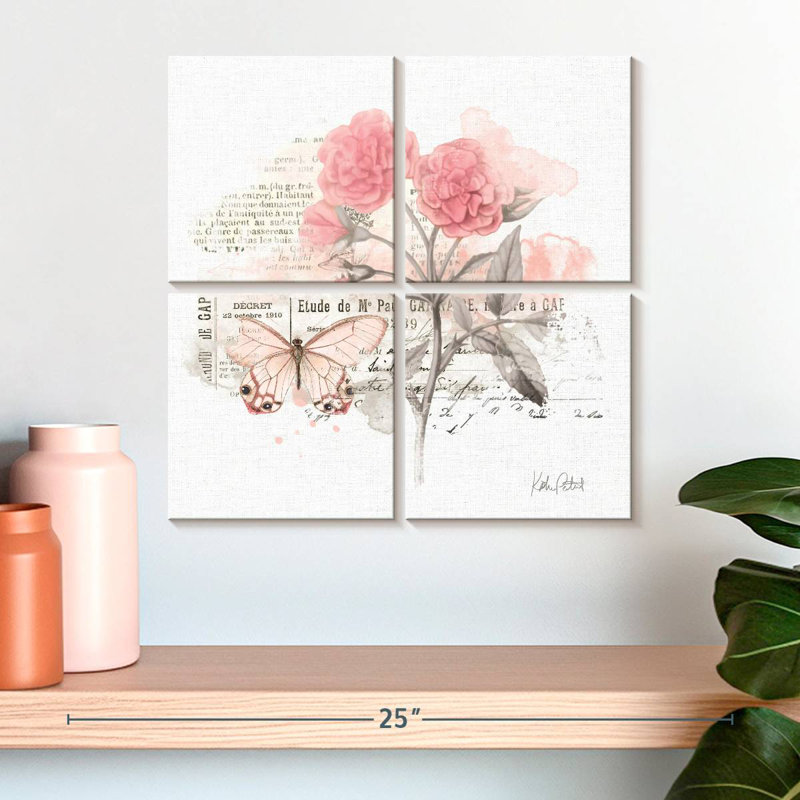 Harnek journée ensoleillée I - rose, H 18 po x l 18 po
