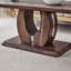 Table basse en bois avec bandes décoratives en acier inoxydable argenté-1643308899-1643162824