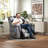 41.3" Wide Extra Large Faux Leather Upholstered Modern Power Lift Reclining Heated Vibration Massage-28820635