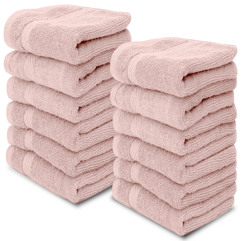 Essuie-mains 100% coton Aldene, Rose