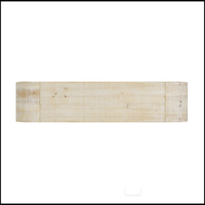 Mirod 52" Wood Console Table with Curved Edge, Natural Texture, Perfect for Entryways and Living Rooms