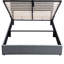 Lit plateforme tapissier avec système de rangement hydraulique - Gris-377685599