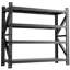 Étagère de garage robuste de 5000 lb, unité de rangement réglable en métal à 4 tablettes (H 63 po x l 67 po x P 23,7 po), capacité de 5 000 lb de rayonnage industriel pour l'entrepôt, noir