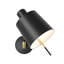 Edward Wall Switched, Matt Black / Matt Gold with Tapered Drum 155, Putty Fabric-987656163-987656165
