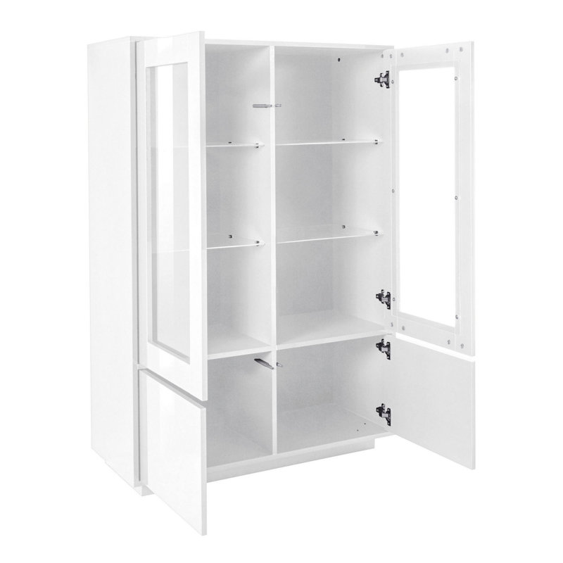 Aylssa Rectangle Accent Cabinet, Glossy White