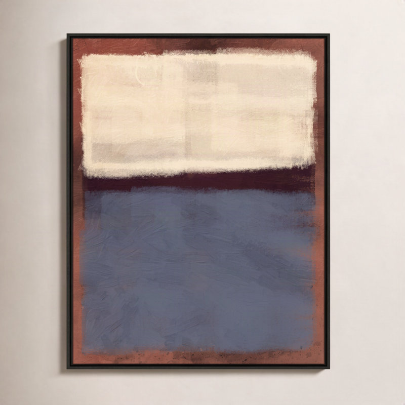 Coronado Alabaster Burst - Peinture sur toile à cadre flottant, Cadre espresso, H 41,5 po x l 31,5 po x P 2 po