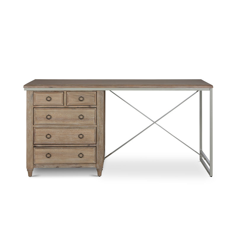 Studio Partners Desk, Whitewash, Driftwood