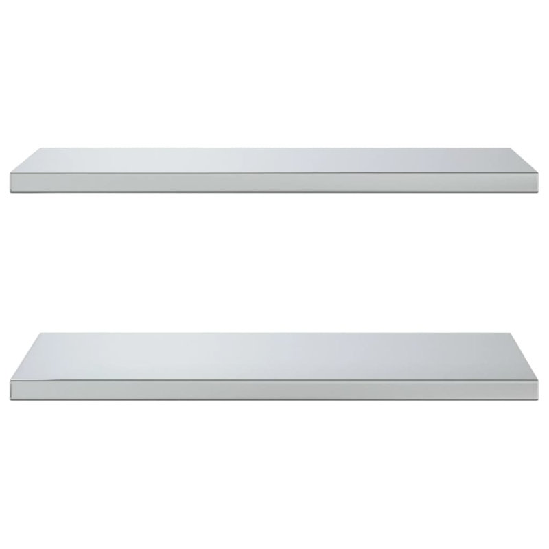 Roheel Stainless Steel Bracket Shelf, Silver, 3cm H x 75cm W x 40cm