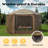 Pop-Up Metal Gazebo with Door, Wind Panels, and Screens-95943559