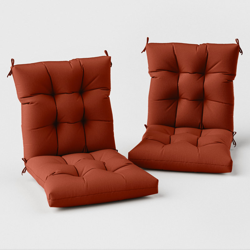 Coussin de siège / dossier intérieur et extérieur Anjelyka, Rouge rouille