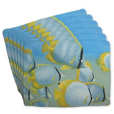 Butterfly Fishes Braided Polyester Orlane Set of 6 Decor