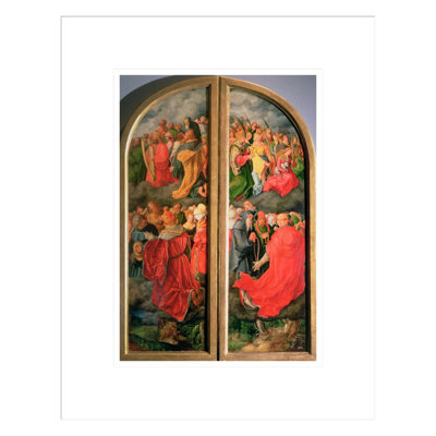 All Saints Day altarpiece partial copy in the form of two side panels by Albrecht Dürer -Framed Giclee Print