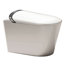White Smart Toilet With Elongated Design, Auto Open/Close Lid, Foot - Operated Activation, 1.28 Siphonic Jet Flush, Multiple Washing Modes, And Heated Seat For Bathroom Hygiene