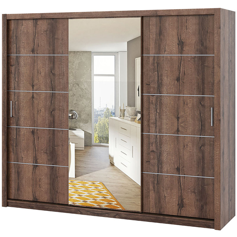 Frazierii 3 Door Manufactured Wood Wardrobe, Monastery
