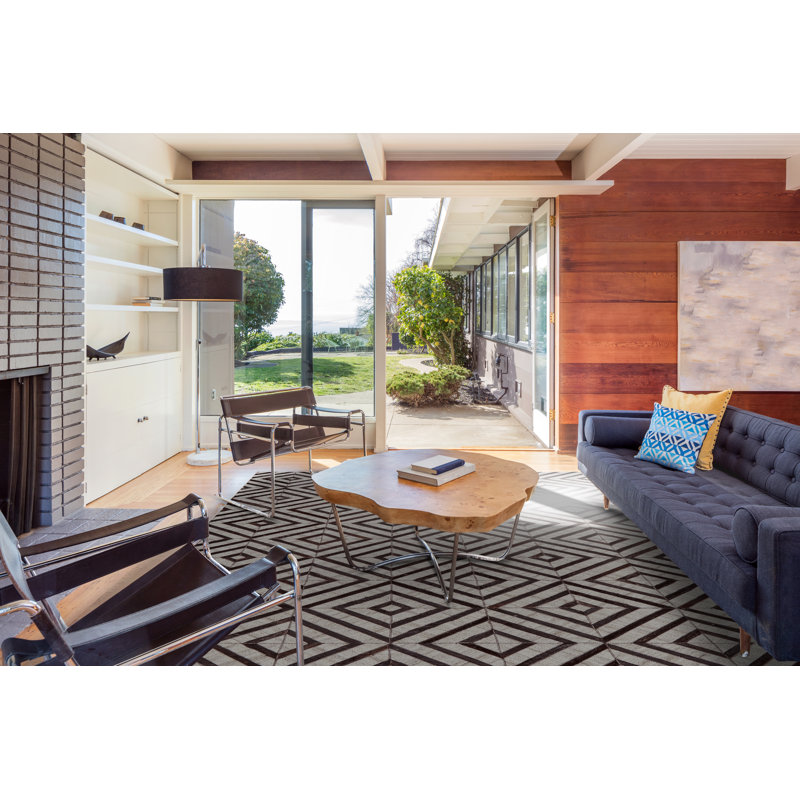 Tapis onyx / gargouille à motif géométrique Grossi, Rectangle 5 pi x 8 pi