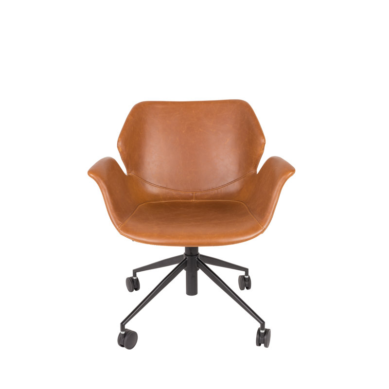 Nikki Swivel Task Chair, Brown