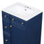 Meuble-lavabo de salle de bain 24 po. Évier en céramique. Rangement généreux. 2 tiroirs, 1 porte. Blanc. Armoire facile à assembler pour économiser de l'espace. Tiroirs et autres. Blanc-1189777195