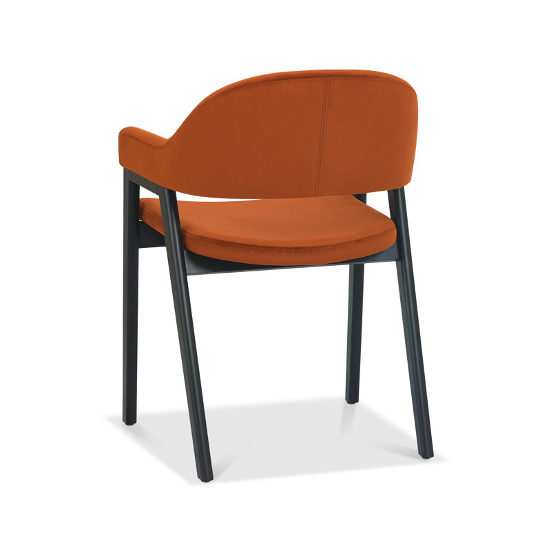 Upholstered Back Armchair, Rust