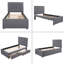 Lit plateforme avec rangement Sephine