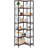 78.7" H x 23.6" W 7 Tier Corner Bookcase L-Shaped Organizer