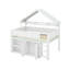 Lit mezzanine double avec toit-703132166