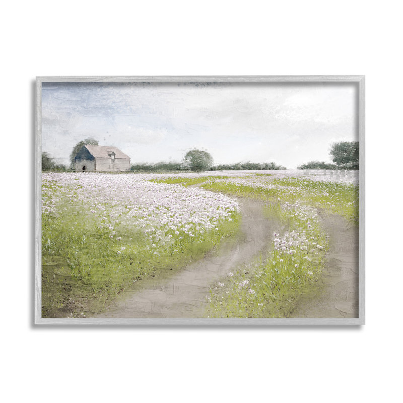 Peaceful Country Road, campagne, H 11 po x l 14 po x P 1,5 po, Estampe numérique Farmhouse