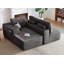 Canapé modulaire 104 po Cloud avec méridienne en forme de L et poches latérales-185420289-185420290