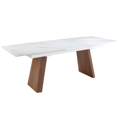 Extendable Marble Top Dining Table