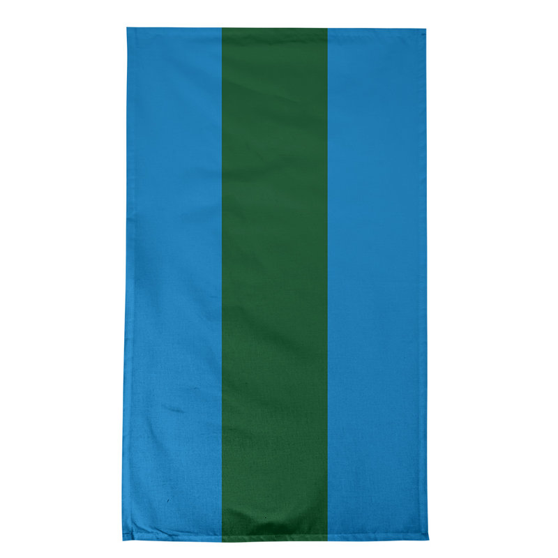 Stripe Tea Towel Kitchen Towel, Great Lakes Blue/Good Land Green Basketball, Cotton Blend