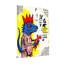 Animaux, roi dragon bleu avec couronne et arme rouge-77819586