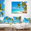 Coussin lombaire de plage tropical photographie