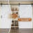 Modern K Shape Primed  Sliding Barn Door with Installation Hardware Kit-102619193