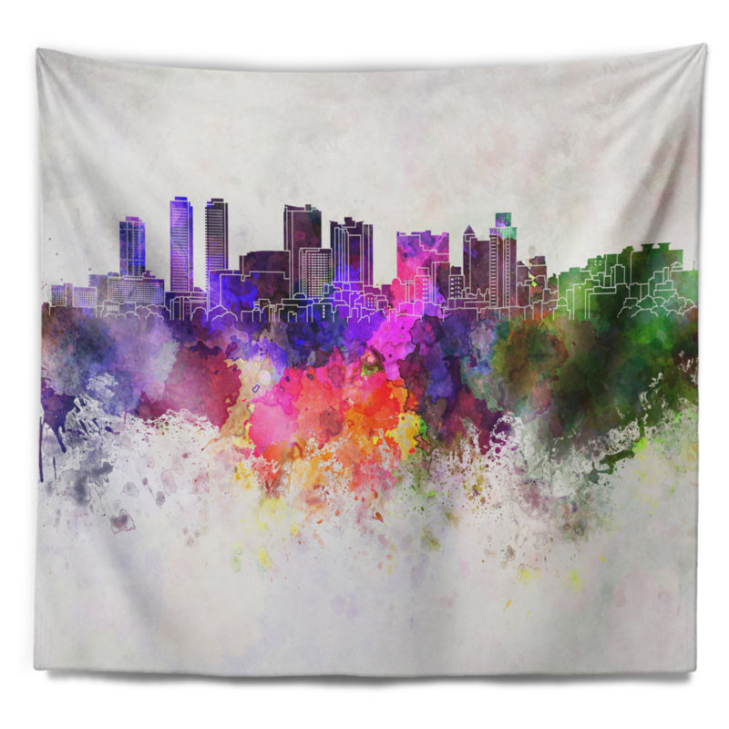 Tapisserie de colombo skyline Cityscape, H 68 po x l 80 po