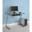 Bryanna Glass Top Metal Base Computer Desk-22494029