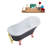 55" Streamline Clawfoot Soaking Acrylic Bathtub With Drain, Clawfeet, and Bamboo Tray-90727904-66367038