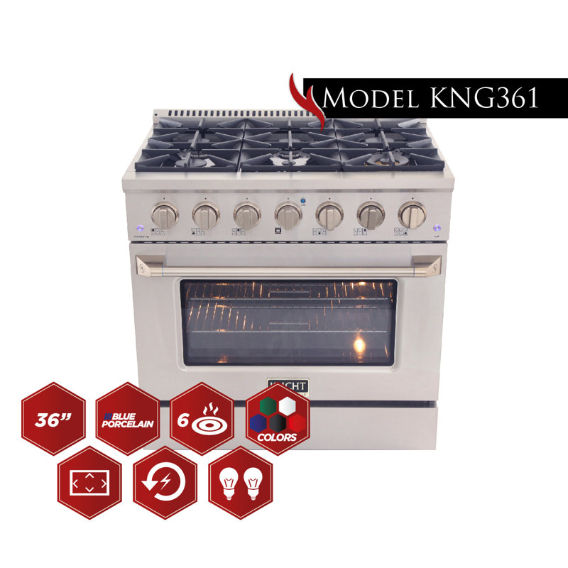 36" 5.2 Cu. Ft. Freestanding Gas, Natural Gas, Stainless Steel