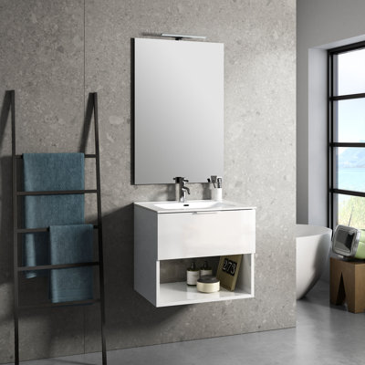 Bainter 610mm Single Bathroom Vanity with Integrated Ceramic Basin